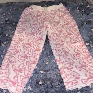 Cupcakes and Cashmere Heart pink and white pants